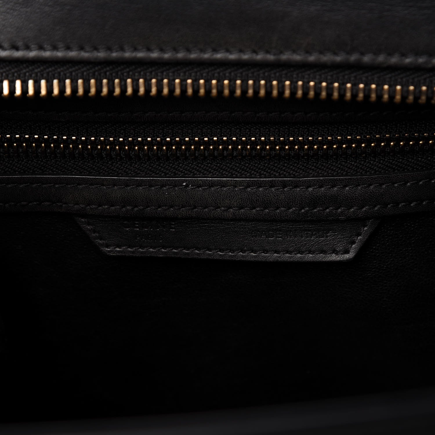 Celine Smooth Calfskin Multicolor Double Stitching Micro Luggage Black 8 of 11
