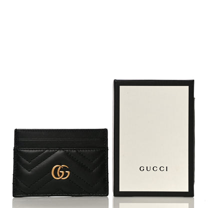 Gucci Calfskin Matelasse GG Marmont Card Holder Black 10 of 10
