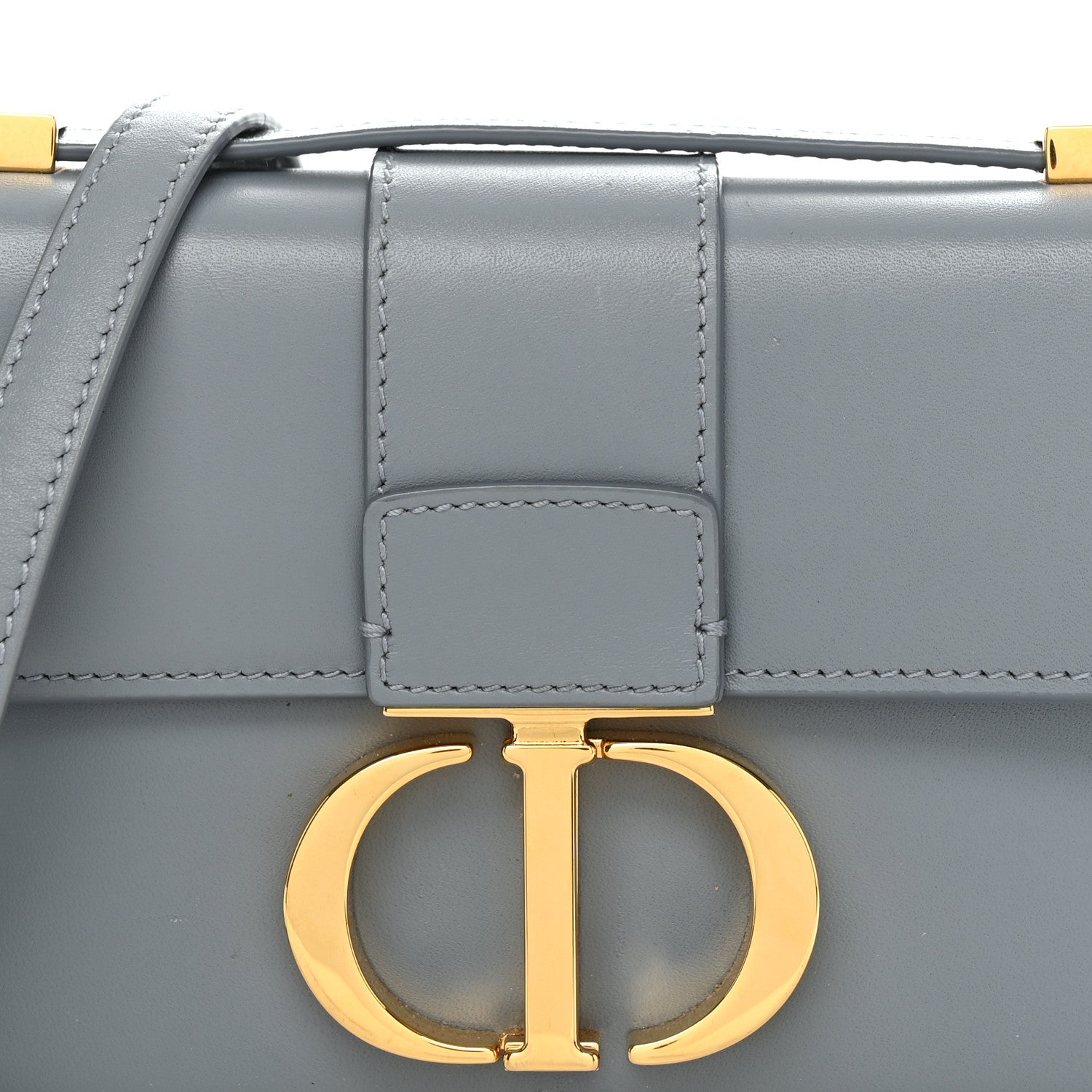 Christian Dior Smooth Calfskin Micro 30 Montaigne Flap Bag Blue Gray 7 of 12