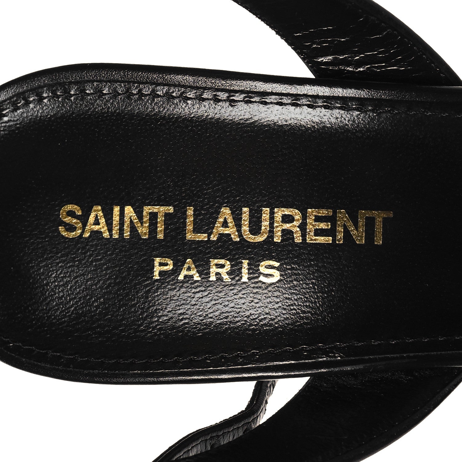 Saint Laurent Vitello Krisstal Jodie 95 Platform Sandals 37.5 Black 7 of 9