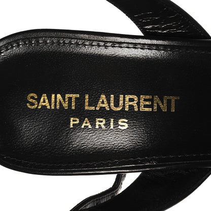 Saint Laurent Vitello Krisstal Jodie 95 Platform Sandals 37.5 Black 7 of 9