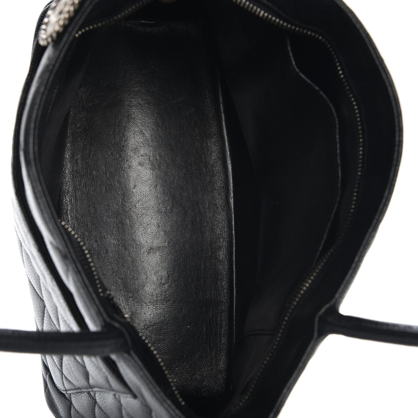 Caviar Quilted Medallion Tote Black