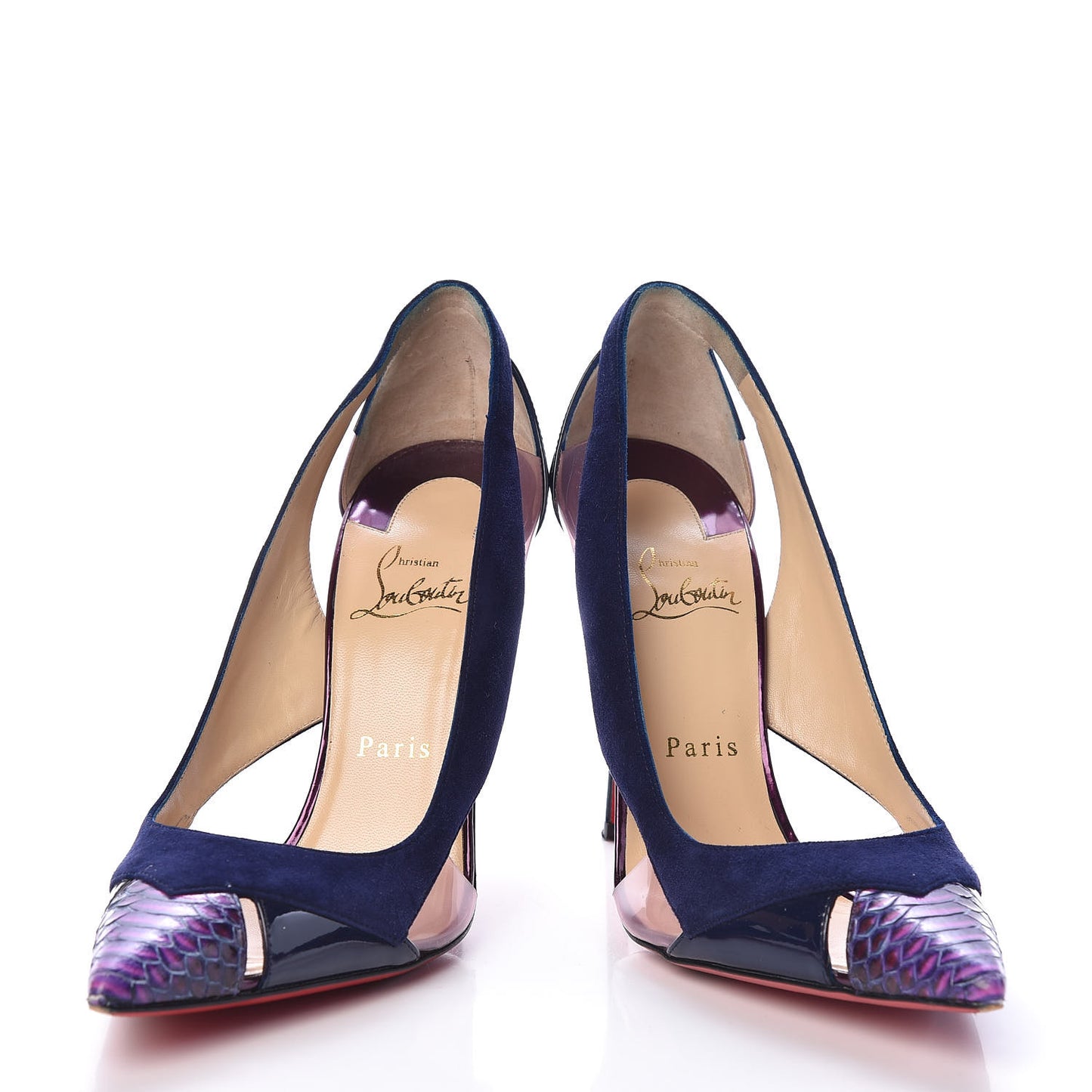 PVC Suede Patent Watersnake Galata 100 Pumps 39.5 Eclipse
