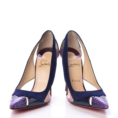 Christian Louboutin PVC Suede Patent Watersnake Galata 100 Pumps 39.5 Eclipse 6 of 12