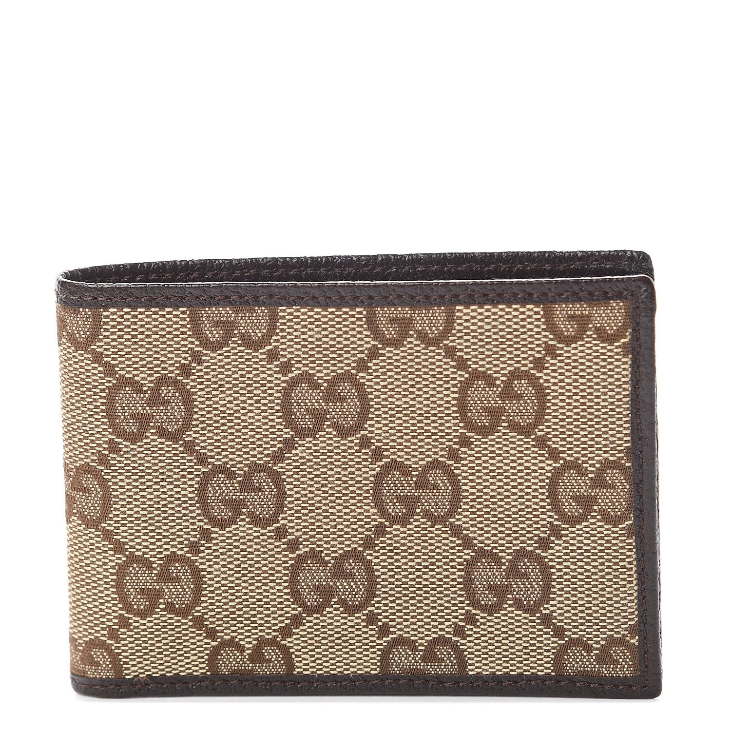 Gucci Monogram Bi-Fold Wallet Dark Brown 1 of 6