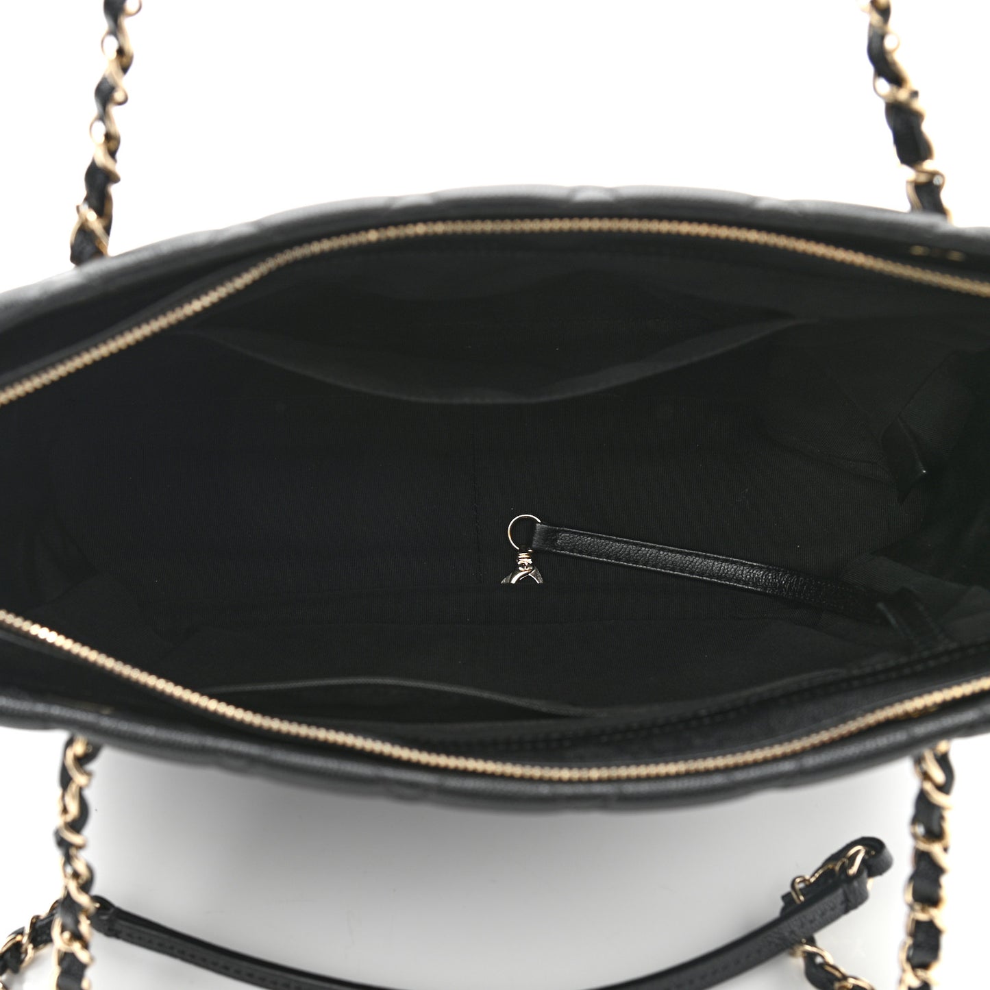 Caviar Quilted Rolled Up Tote Black