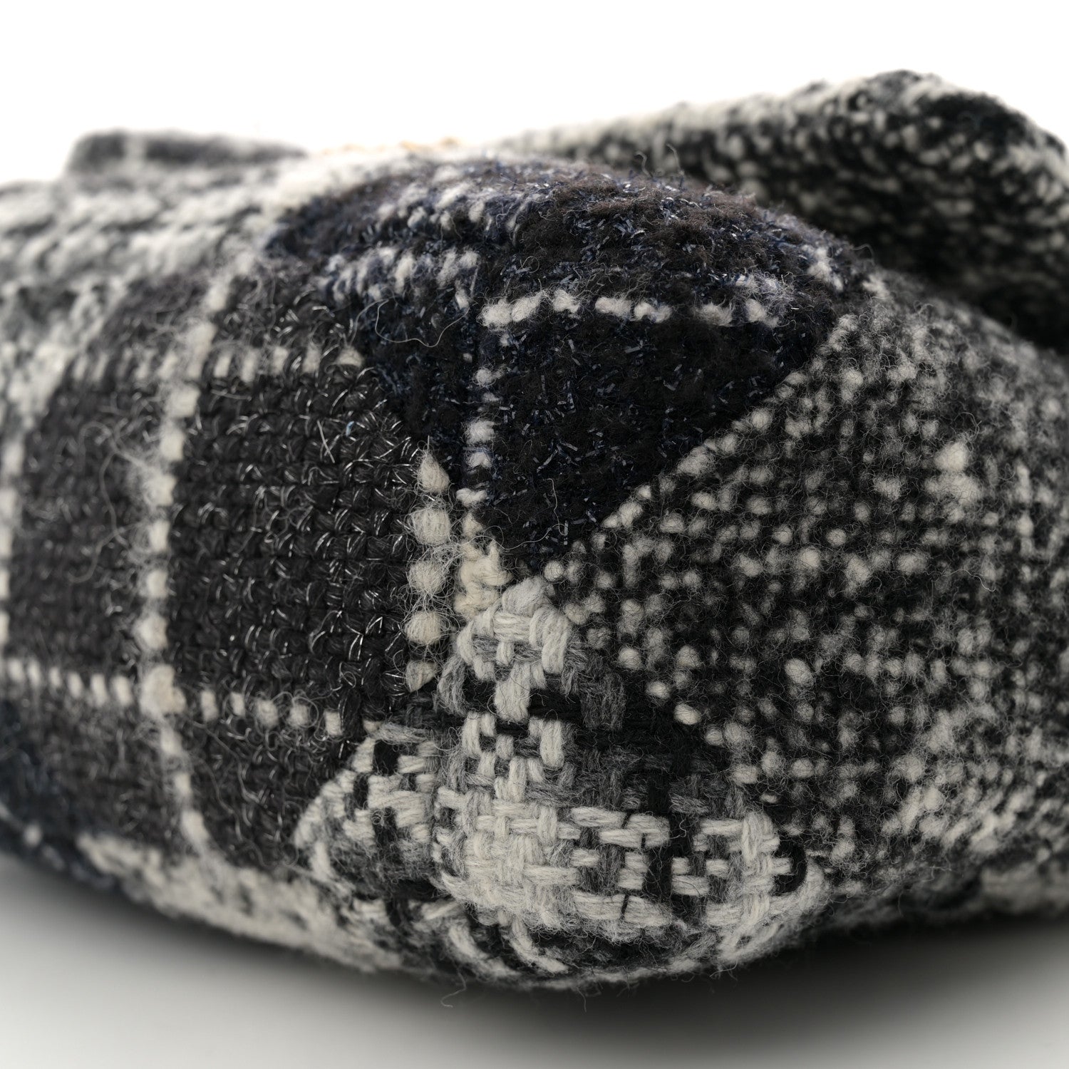 Chanel Tweed Quilted Medium Chanel 19 Flap Black White 10 of 12