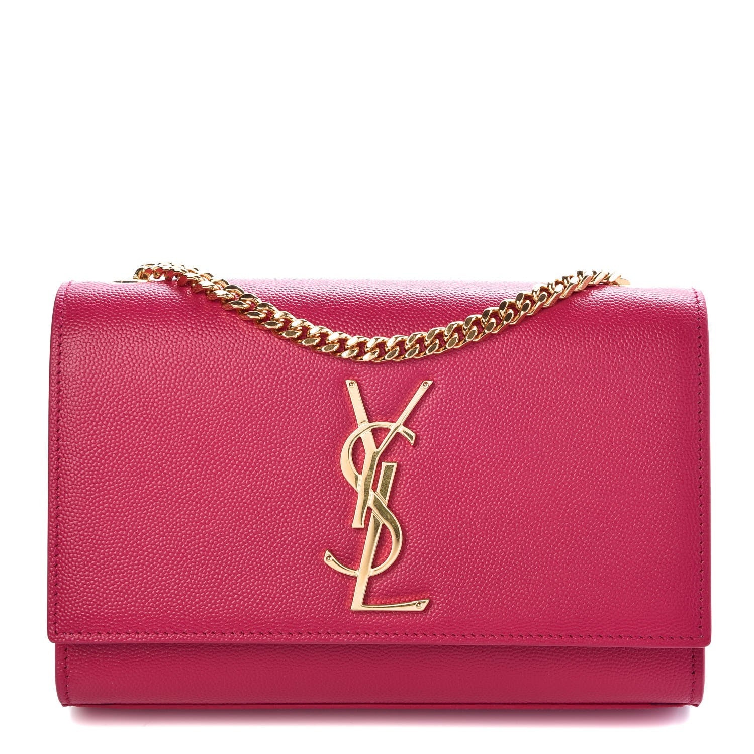 Saint Laurent Grain De Poudre Small Monogram Kate Satchel Bubblegum 1 of 6