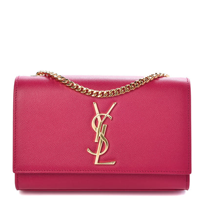Saint Laurent Grain De Poudre Small Monogram Kate Satchel Bubblegum 1 of 6