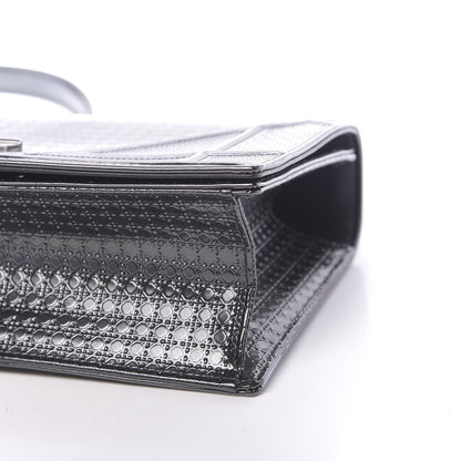 Christian Dior Metallic Patent Micro-Cannage Medium Diorama Flap Bag Onyx Black 10 of 11