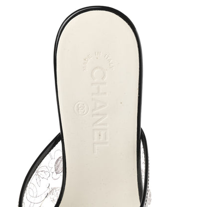 Chanel Patent PVC CC Sandal Mule 37.5 Black 7 of 13