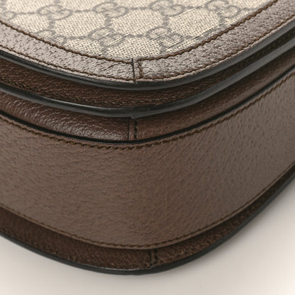Gucci GG Supreme Monogram Web Small Ophidia Flap Messenger Bag Brown 9 of 13