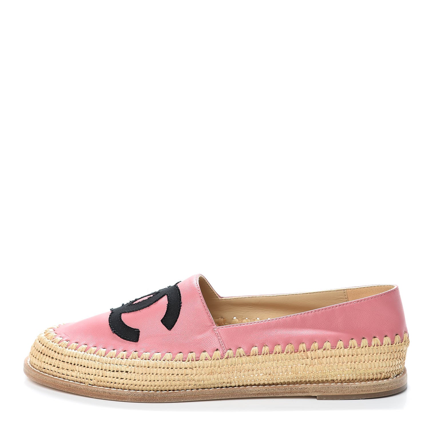 Chanel Lambskin Grosgrain CC Espadrilles 39 Pink 1 of 9