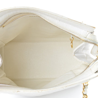 Chanel Caviar Quilted Shoulder Bag White 5 of 17