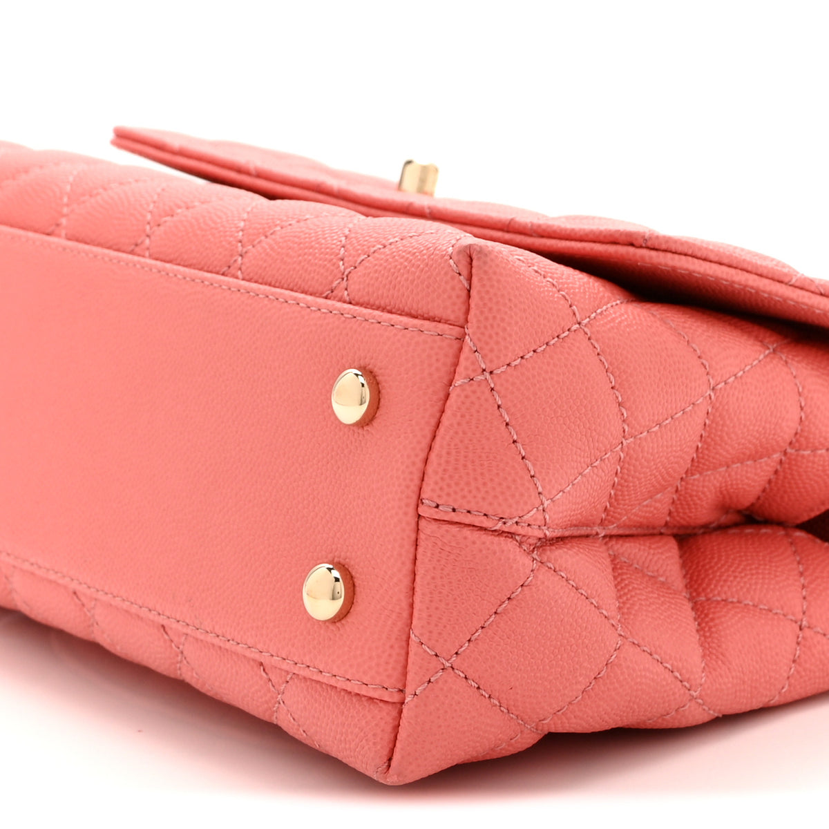 Chanel Caviar Quilted Mini Coco Handle Flap Dark Pink 10 of 10