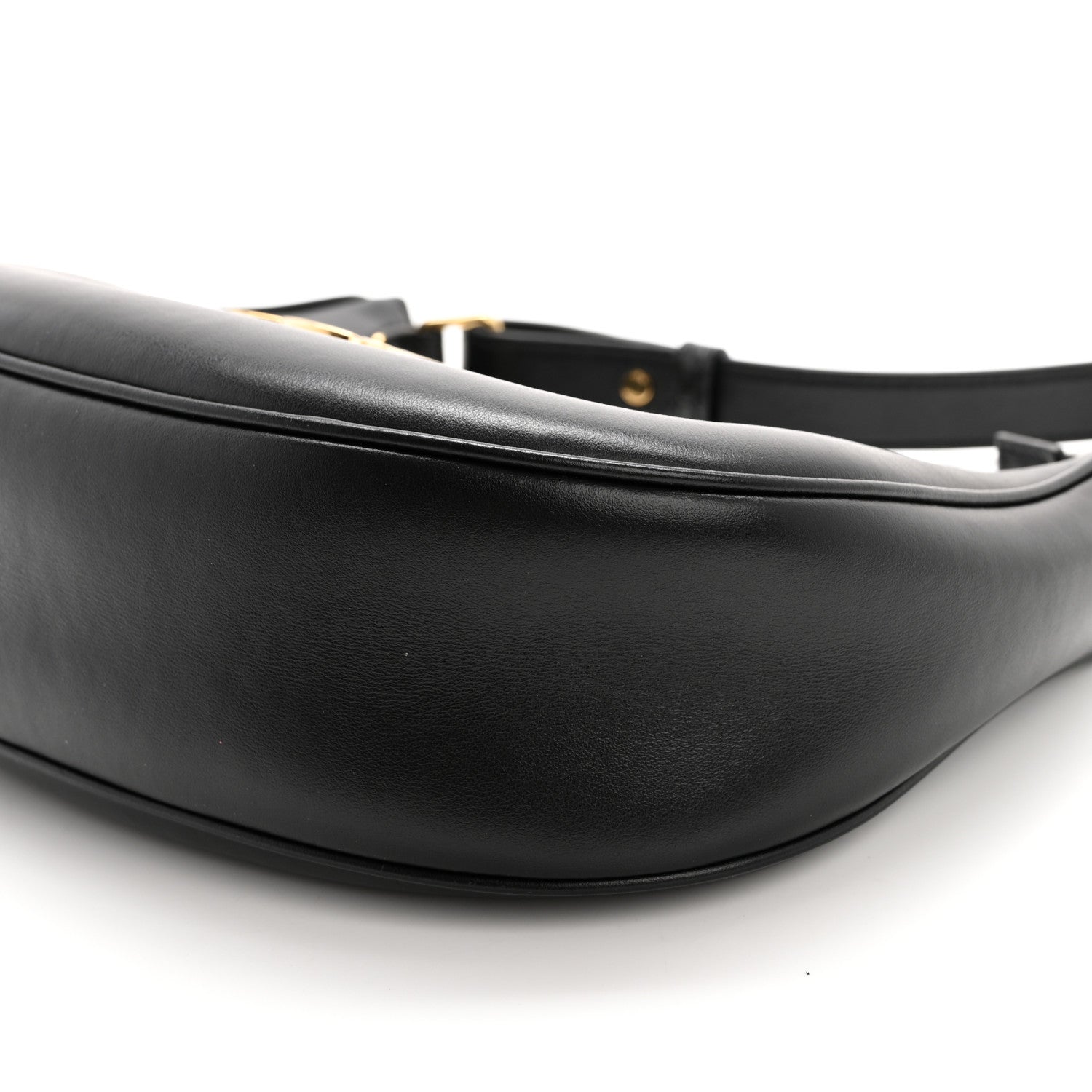 Celine Smooth Calfskin Medium Strap Ava Triomphe Shoulder Bag Black 9 of 11