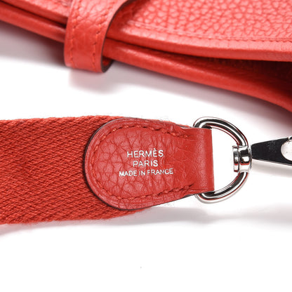 Hermes Taurillon Clemence Evelyne TPM Rouge Tomate 6 of 9