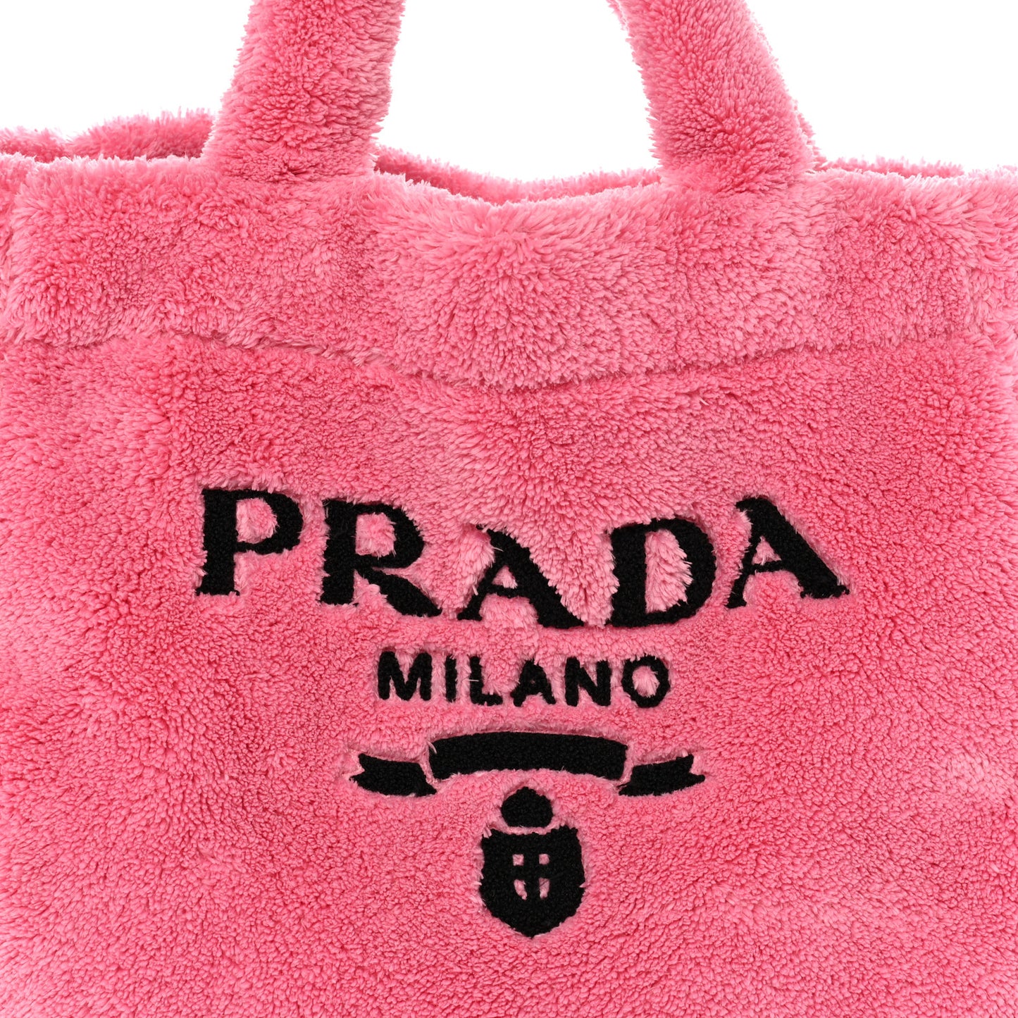 Terry Cloth Tote Bag Petalo Black