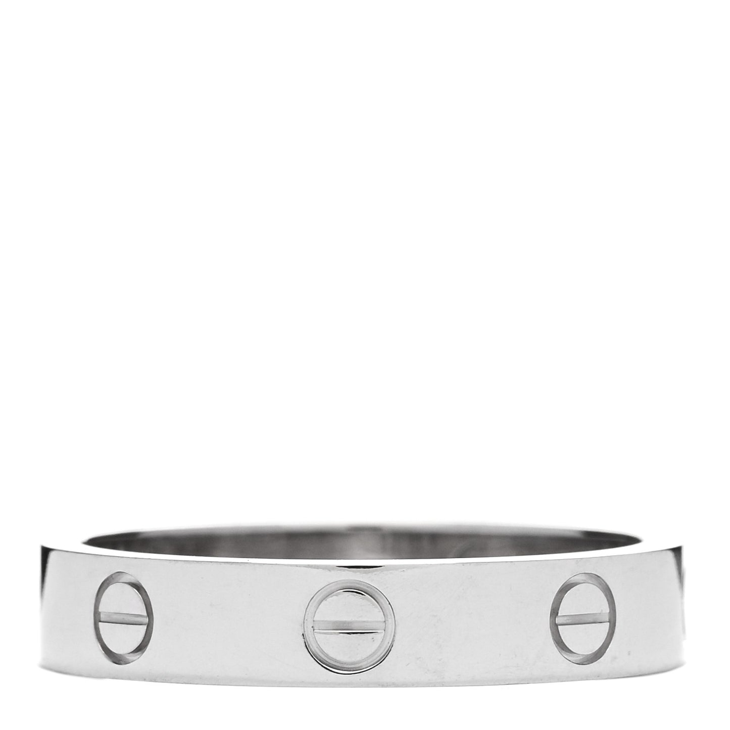 18K White Gold Diamond 4mm LOVE Wedding Band Ring 57 8