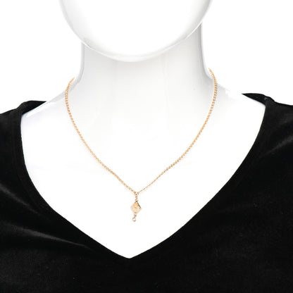 Hermes 18K Rose Gold Diamond Gambade Pendant Necklace 2 of 6