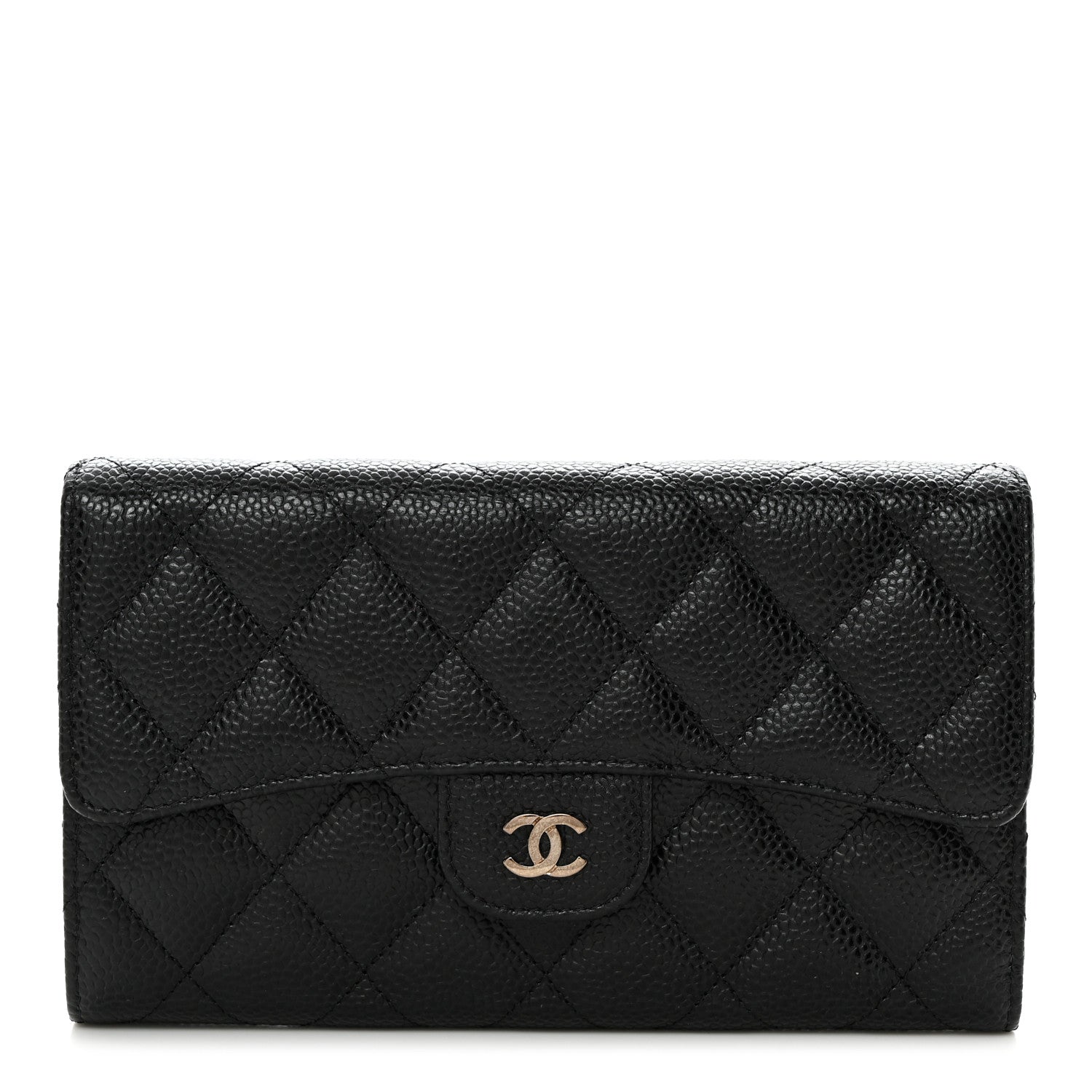 Chanel Caviar Quilted Large Flap Wallet Black 1 of 9