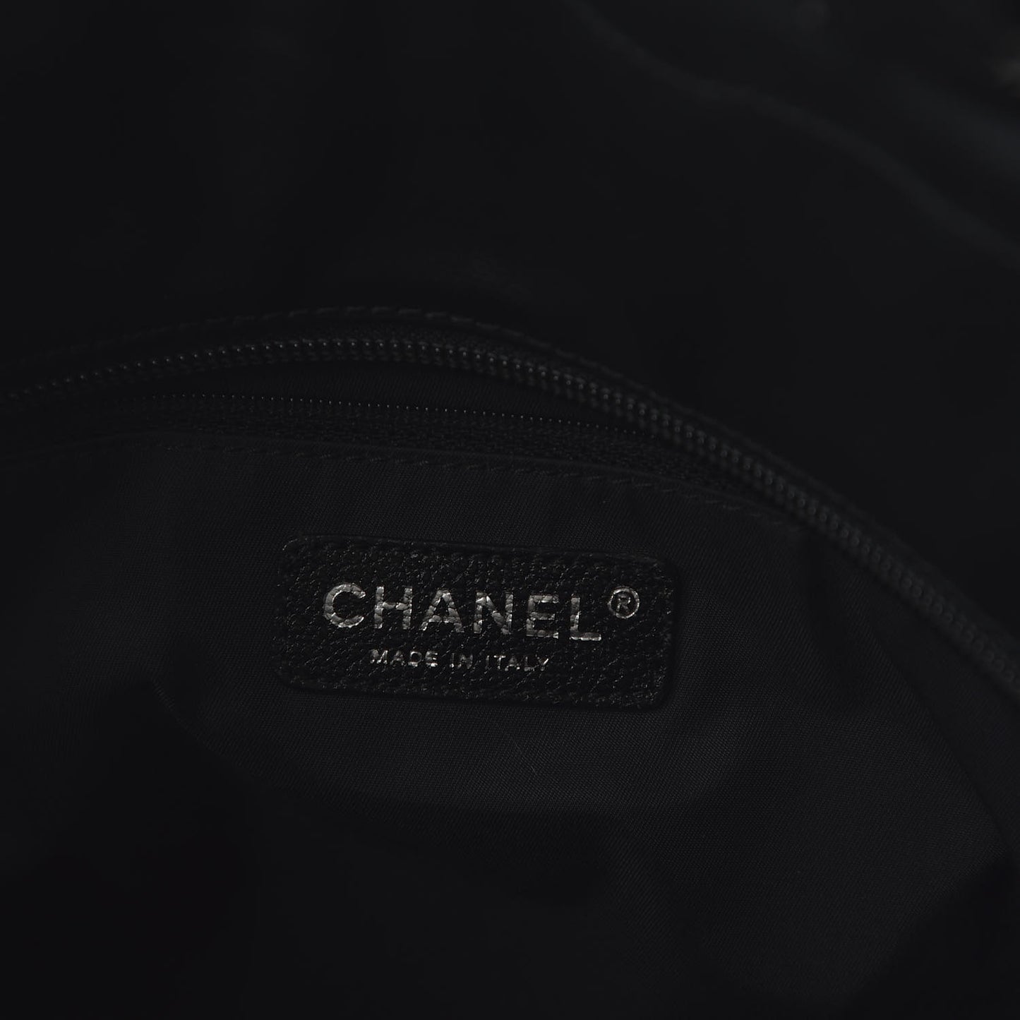 Coated Canvas Quilted Large Paris Biarritz Tote Black