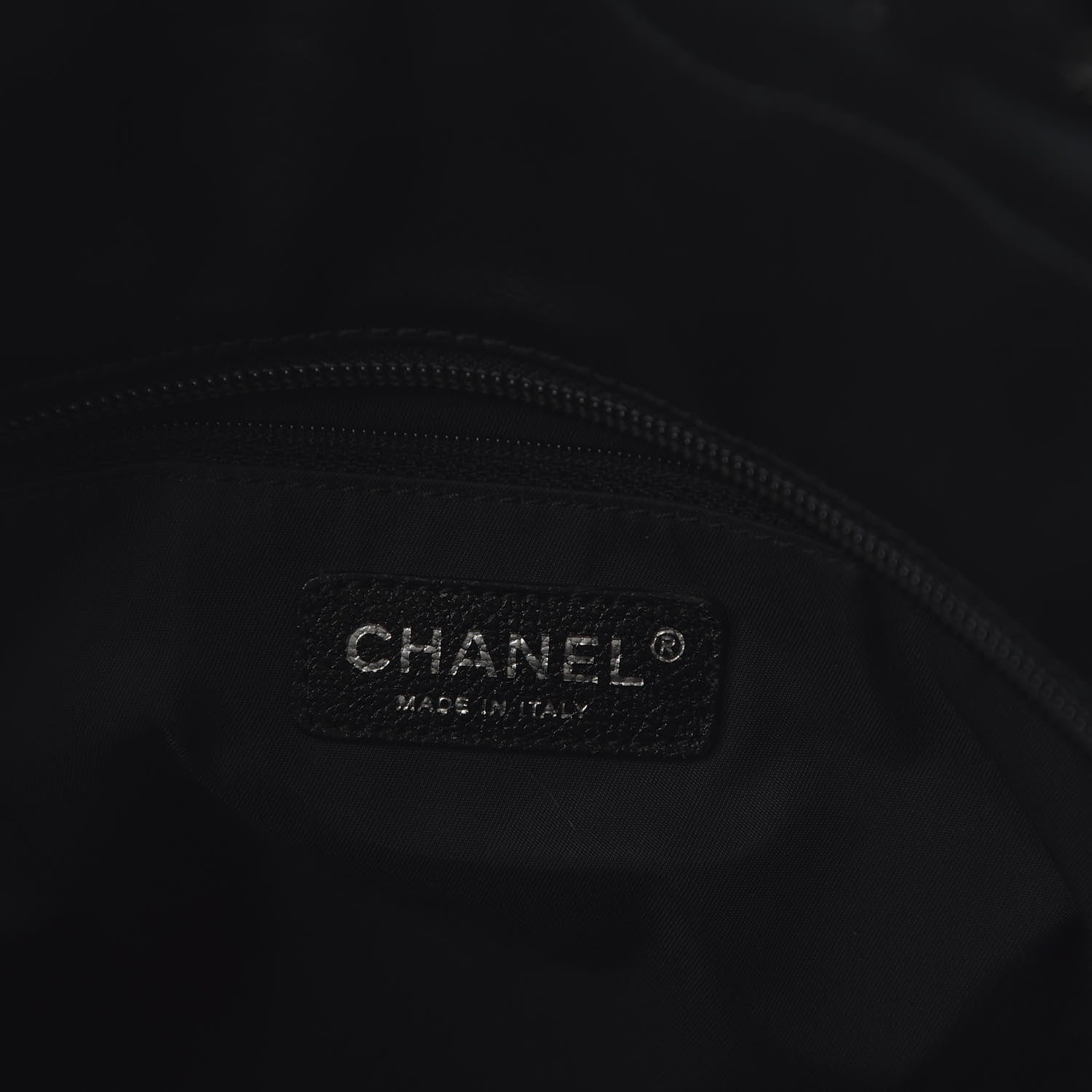 Chanel Coated Canvas Quilted Large Paris Biarritz Tote Black 9 of 12
