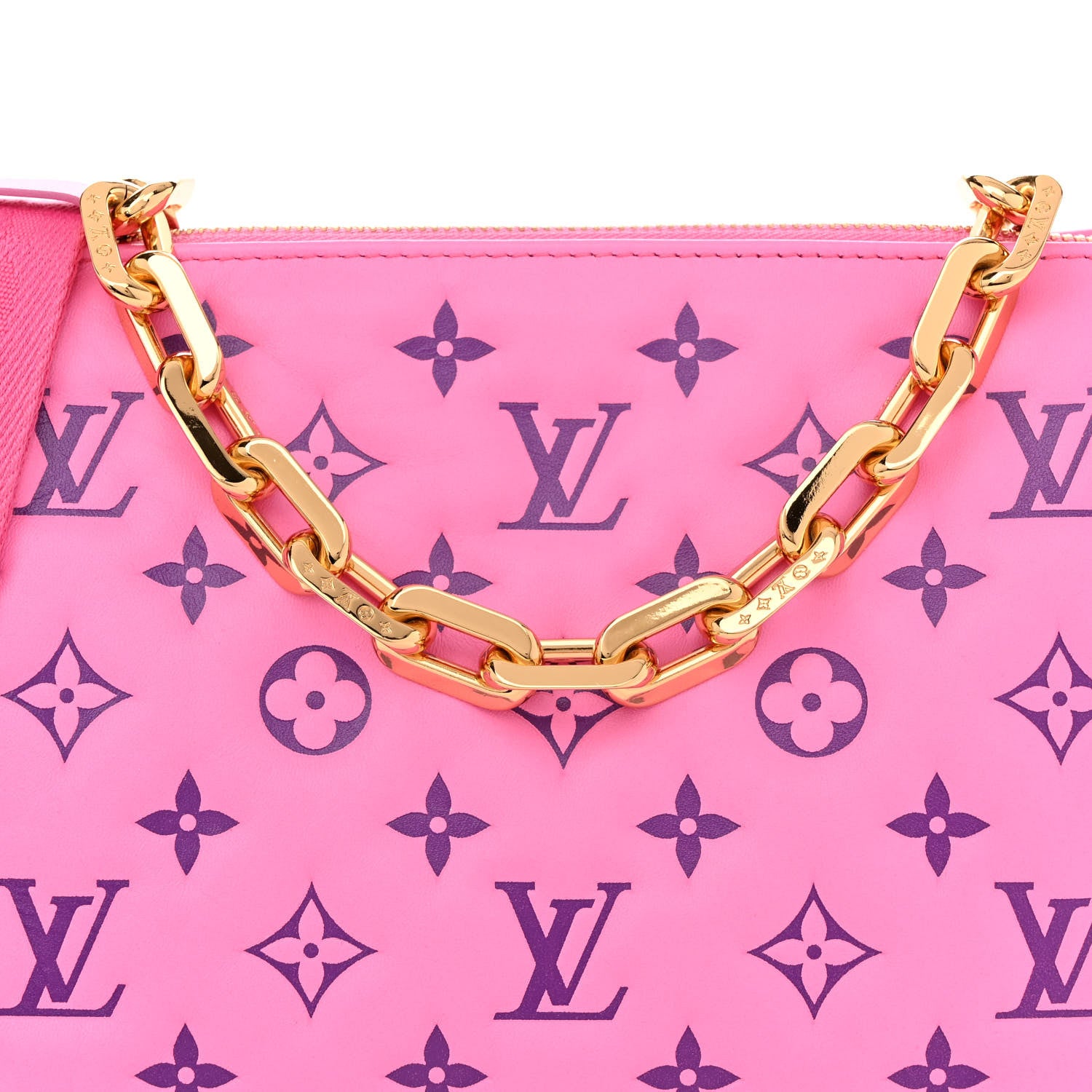 Louis Vuitton Lambskin Embossed Monogram Vuittamins Coussin PM Rose Violet 8 of 14