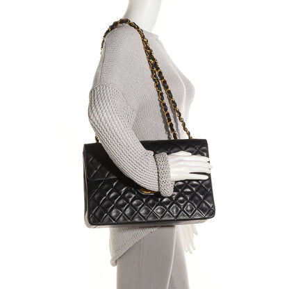 Chanel Lambskin XL Jumbo Flap Black 2 of 9