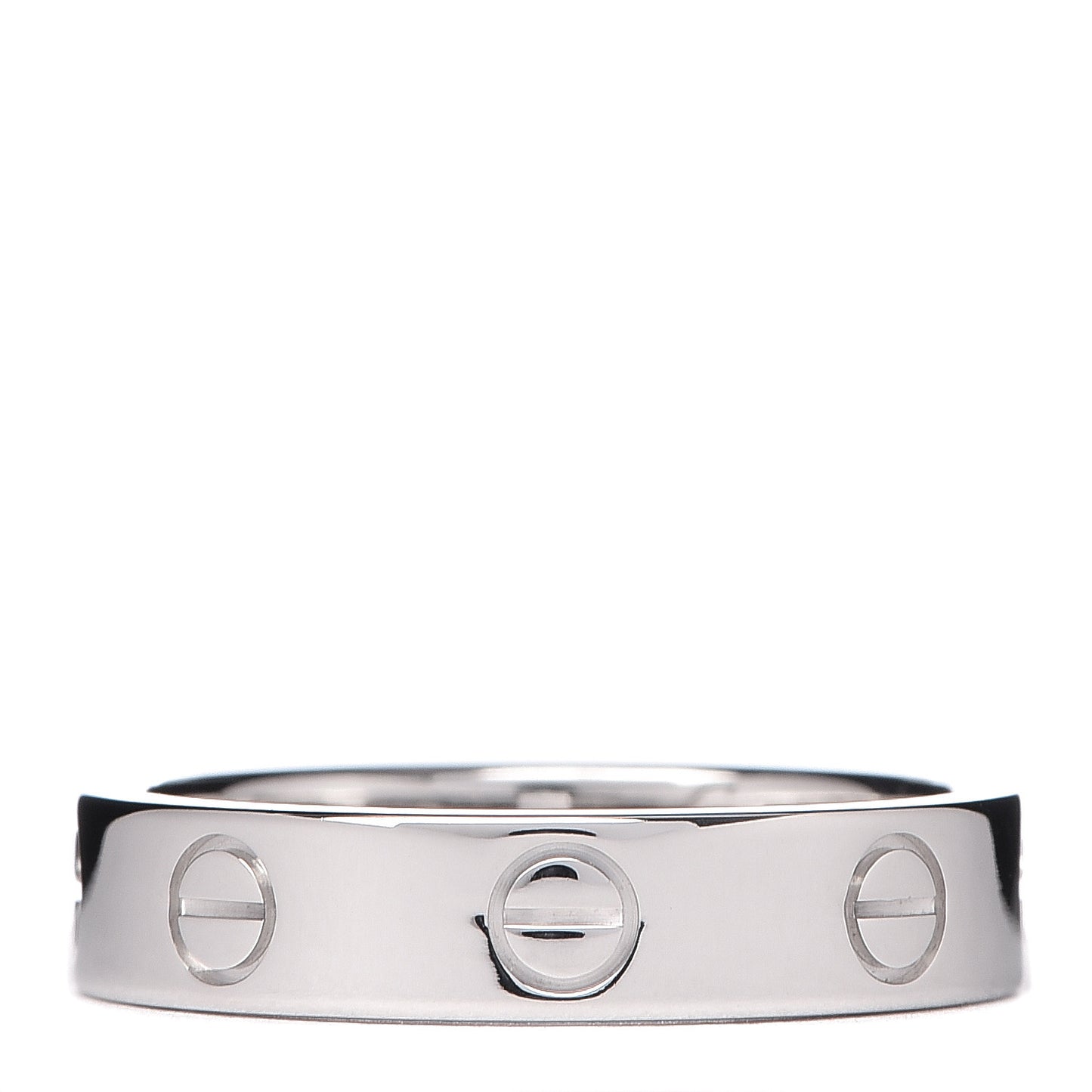 18K White Gold Diamond 4mm LOVE Wedding Band Ring 49 5