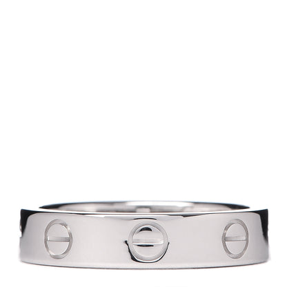 Cartier 18K White Gold Diamond 4mm LOVE Wedding Band Ring 49 5 3 of 4