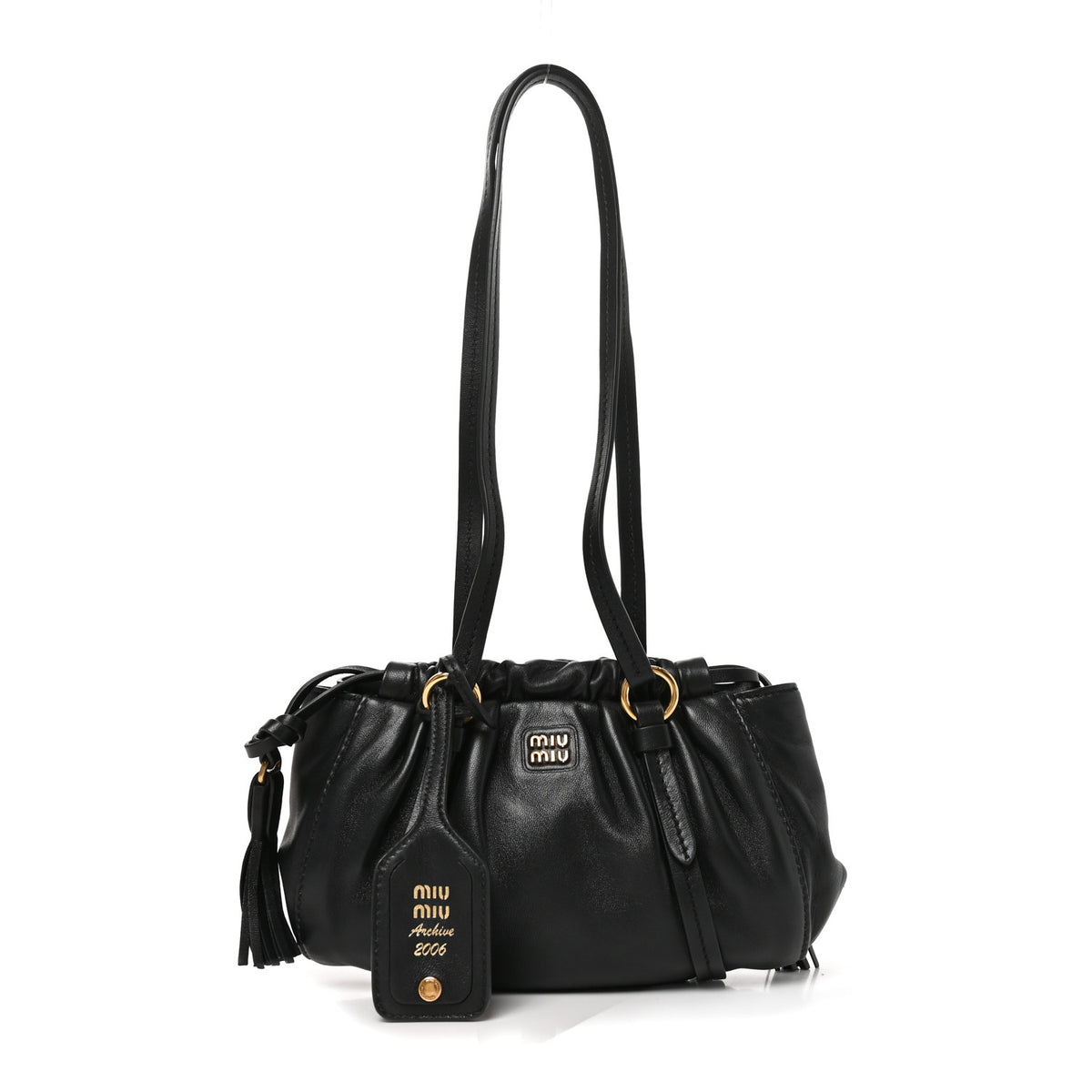 Miu Miu Nappa Mini Joie Shoulder Bag Black 1 of 9