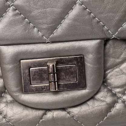 Chanel Metallic Aged Calfskin Quilted 2.55 Reissue 227 Flap Grey 15 of 17