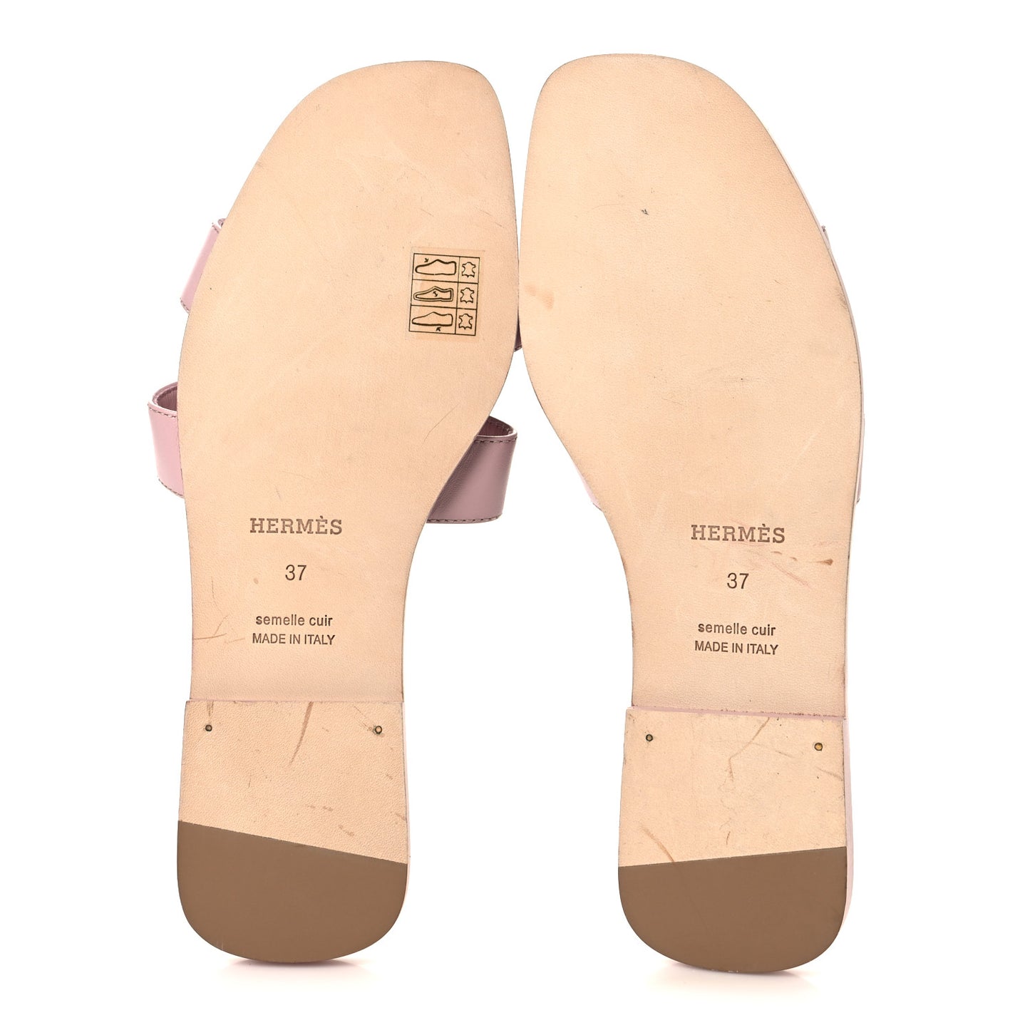 Calfskin Oran Sandals 37 Rose Cancan