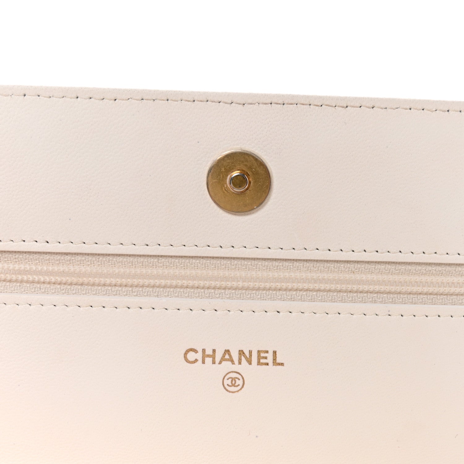 Chanel Lambskin Quilted Romance Wallet On Chain WOC White 6 of 12