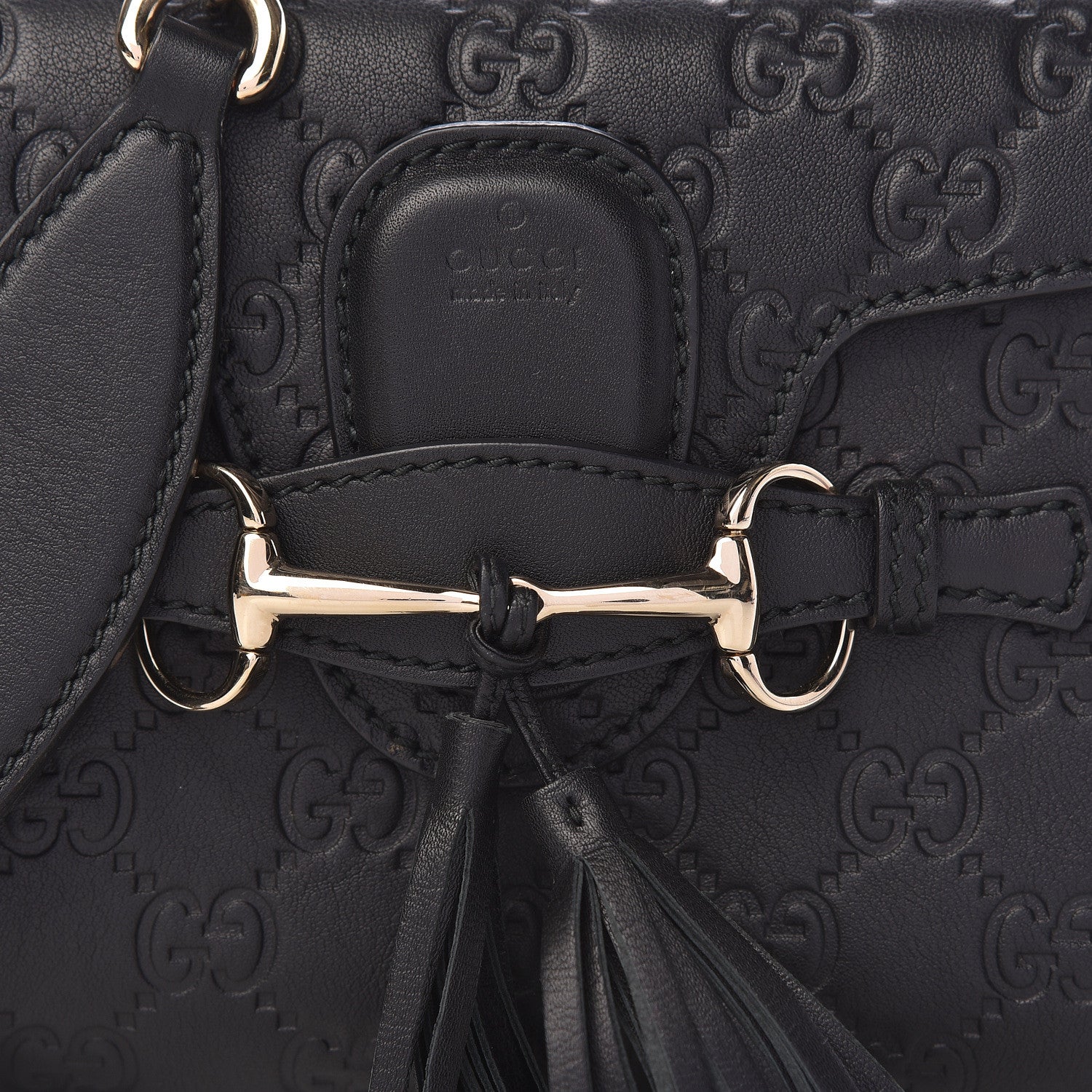 Gucci Guccissima Mini Emily Shoulder Bag Black 8 of 10