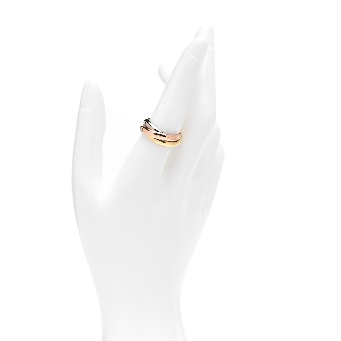 18K Pink Yellow White Gold Classic Trinity Ring 56 7.5