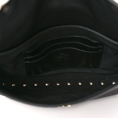 Valentino Garavani Grainy Calfskin Rockstud Crossbody Pouch Black 5 of 9