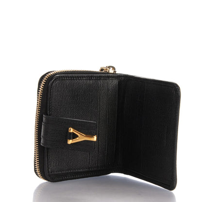 Saint Laurent Textured Calfskin Classic Y Ligne Compact Wallet Black 5 of 7
