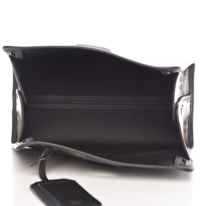 Fendi Glazed Fabric Vitello Century FF 1974 Stamp Patch Mini Peekaboo Defender Cover Mogano Panna Black 5 of 9