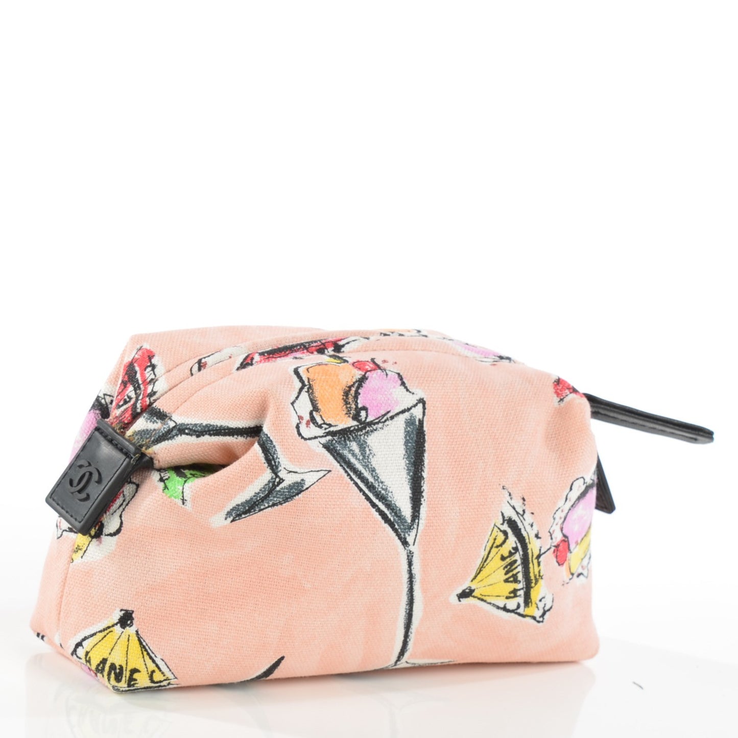 Cotton Canvas Cosmetic Pouch Pink