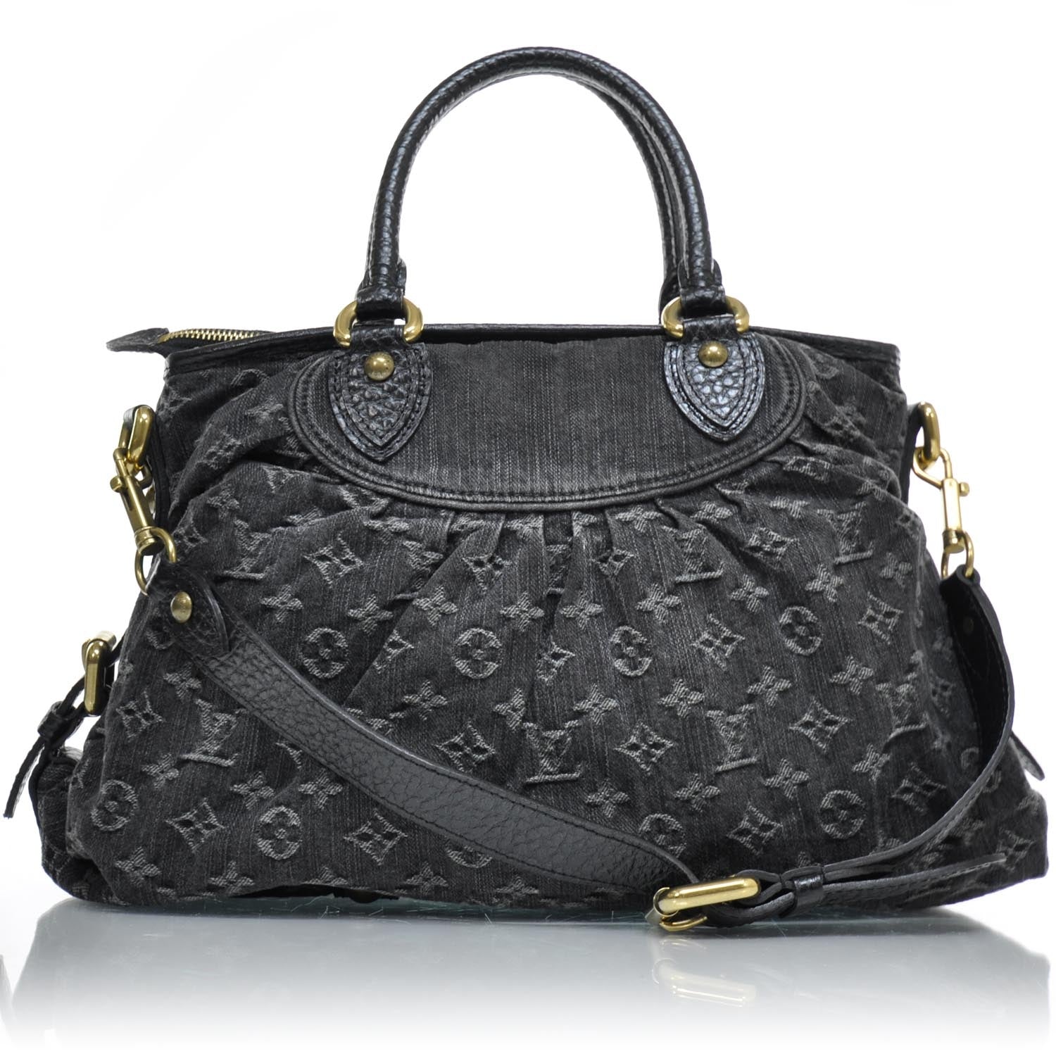 Louis Vuitton Denim Neo Cabby MM Black 1 of 9