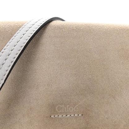 Chloe Suede Calfskin Small Faye Shoulder Bag Airy Grey 7 of 9