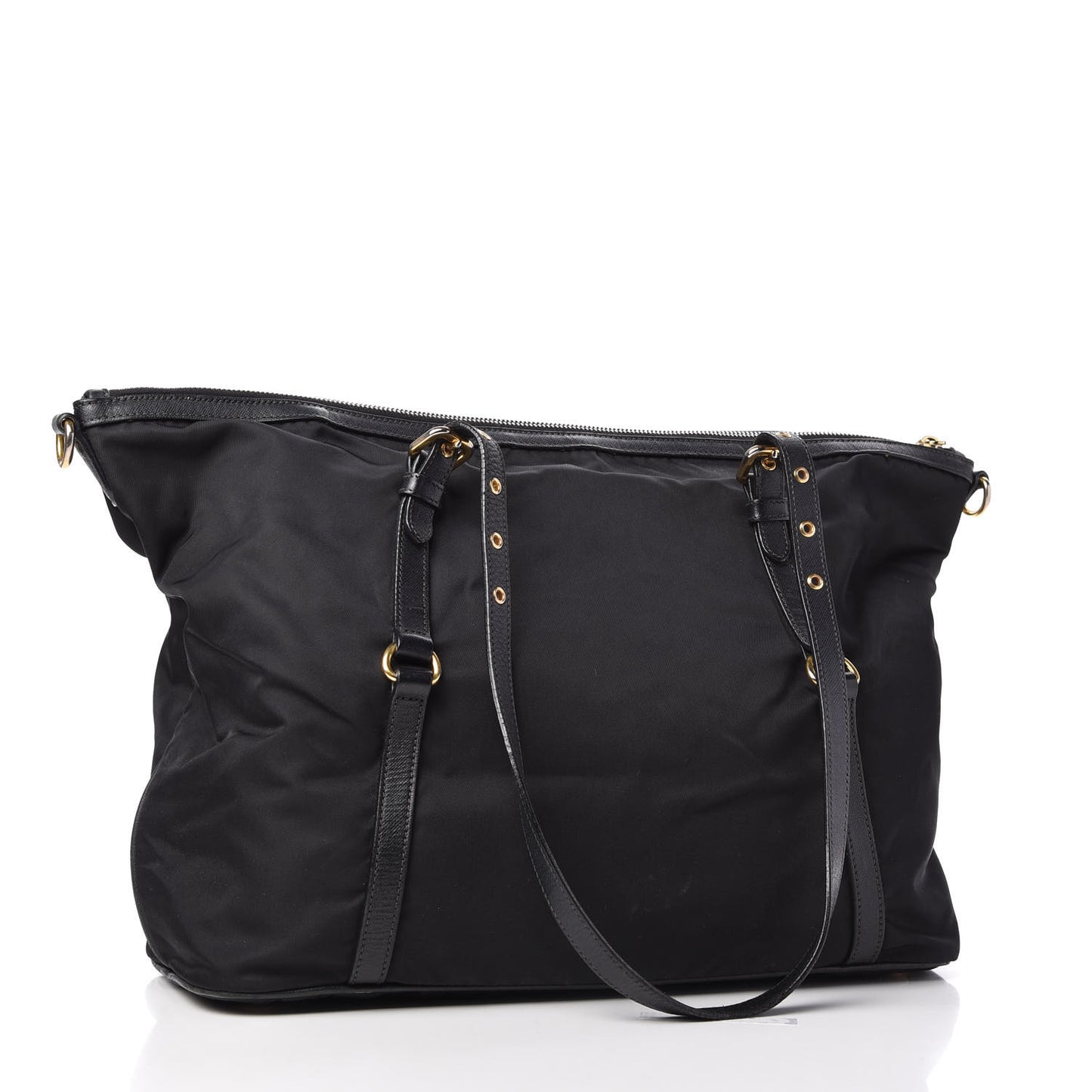 Tessuto Nylon Saffiano Tote Black