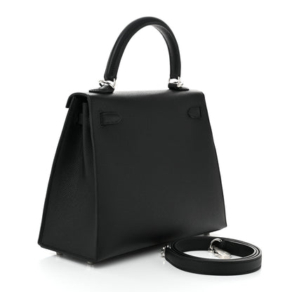 Hermes Epsom Kelly Sellier 25 Black 3 of 11