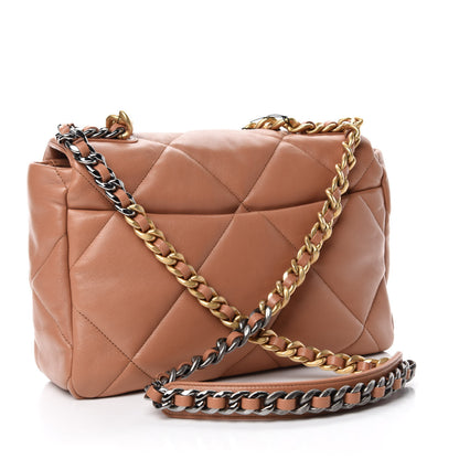 Chanel Lambskin Quilted Large Chanel 19 Flap Brown 3 of 11