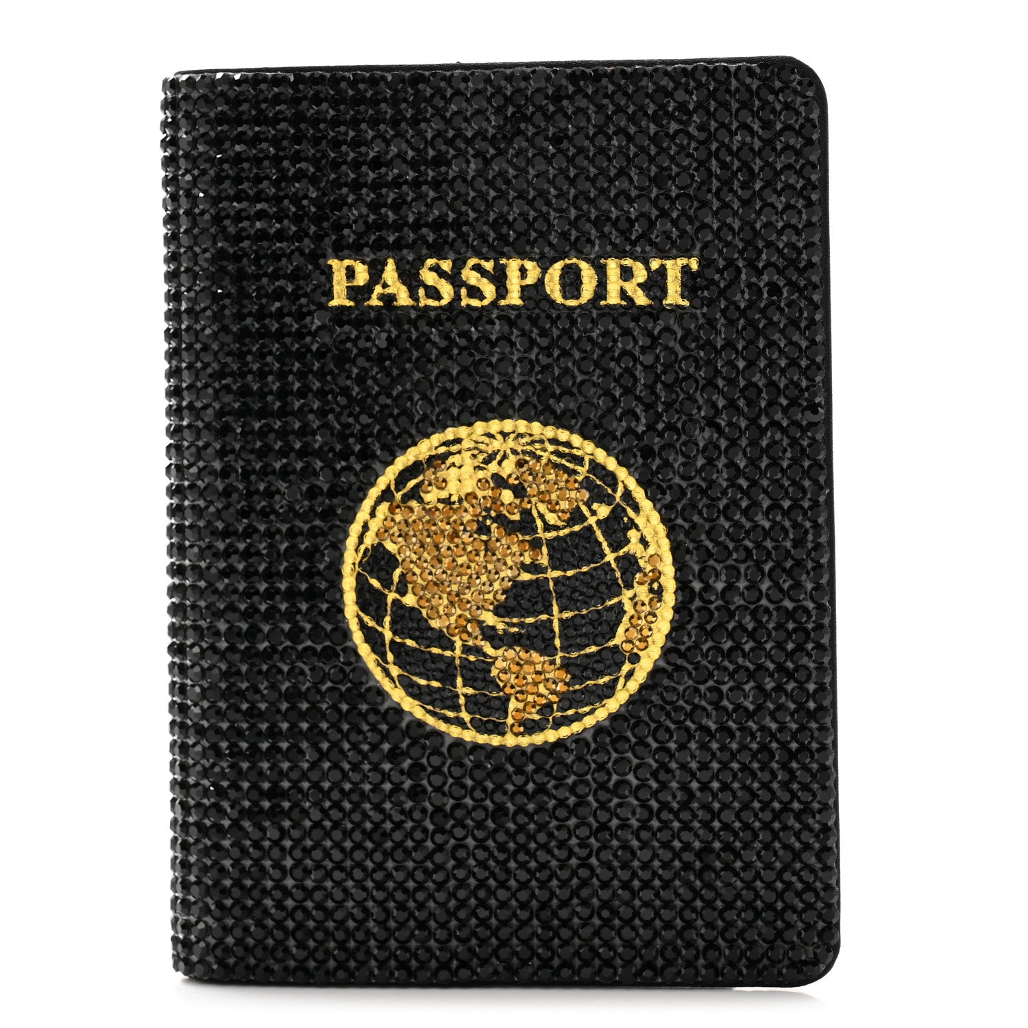 Judith Leiber Crystal Traveler Passport Holder Jet 1 of 8