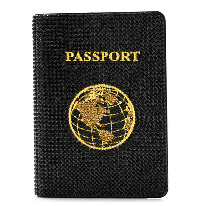 Judith Leiber Crystal Traveler Passport Holder Jet 1 of 8
