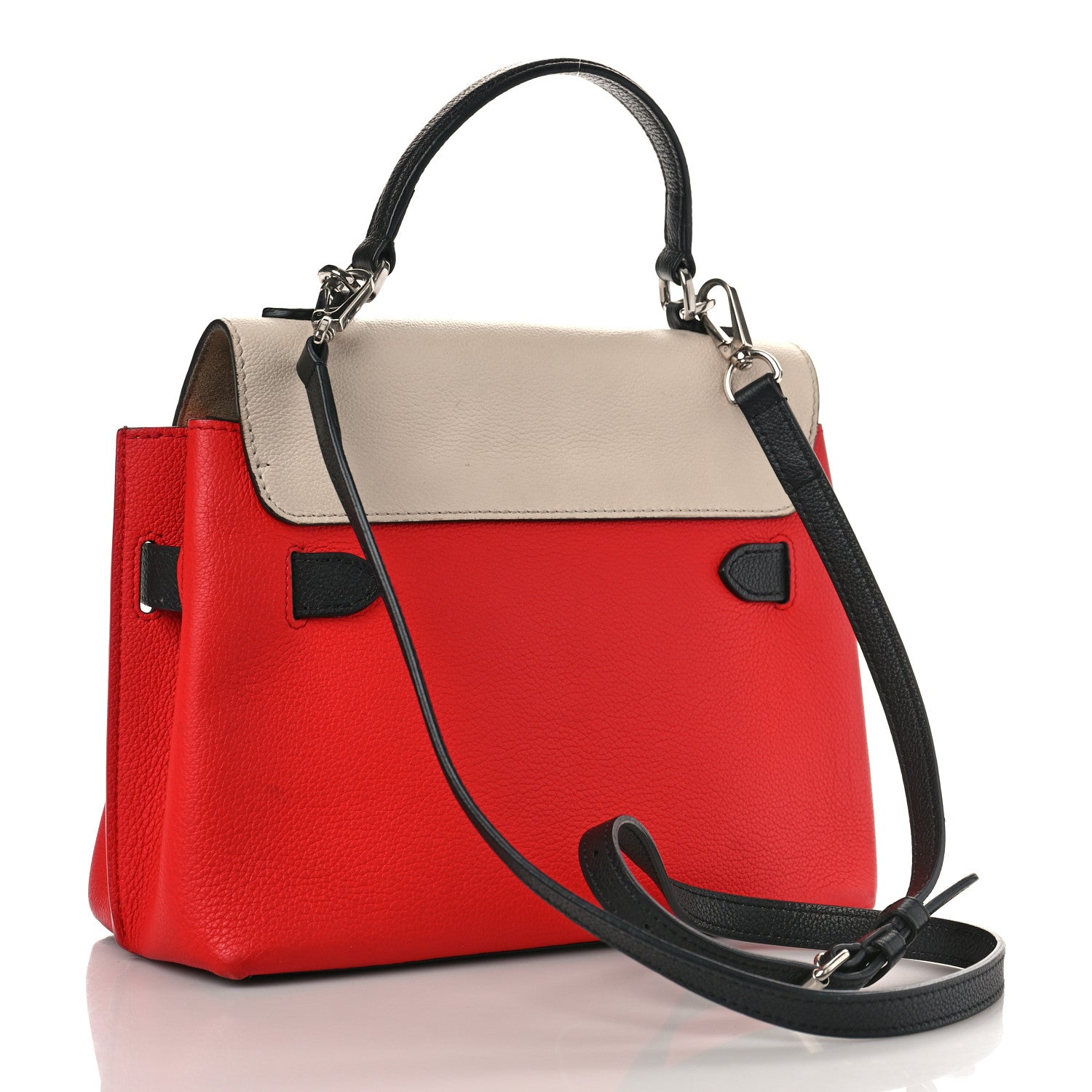 Louis Vuitton Soft Calfskin Lockme Ever BB Kabuki Red Quartz Black 3 of 10