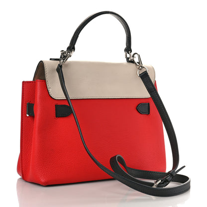 Louis Vuitton Soft Calfskin Lockme Ever BB Kabuki Red Quartz Black 3 of 10